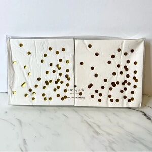 40 Paper Cocktail Napkins Cue the Confetti Gold Disposable